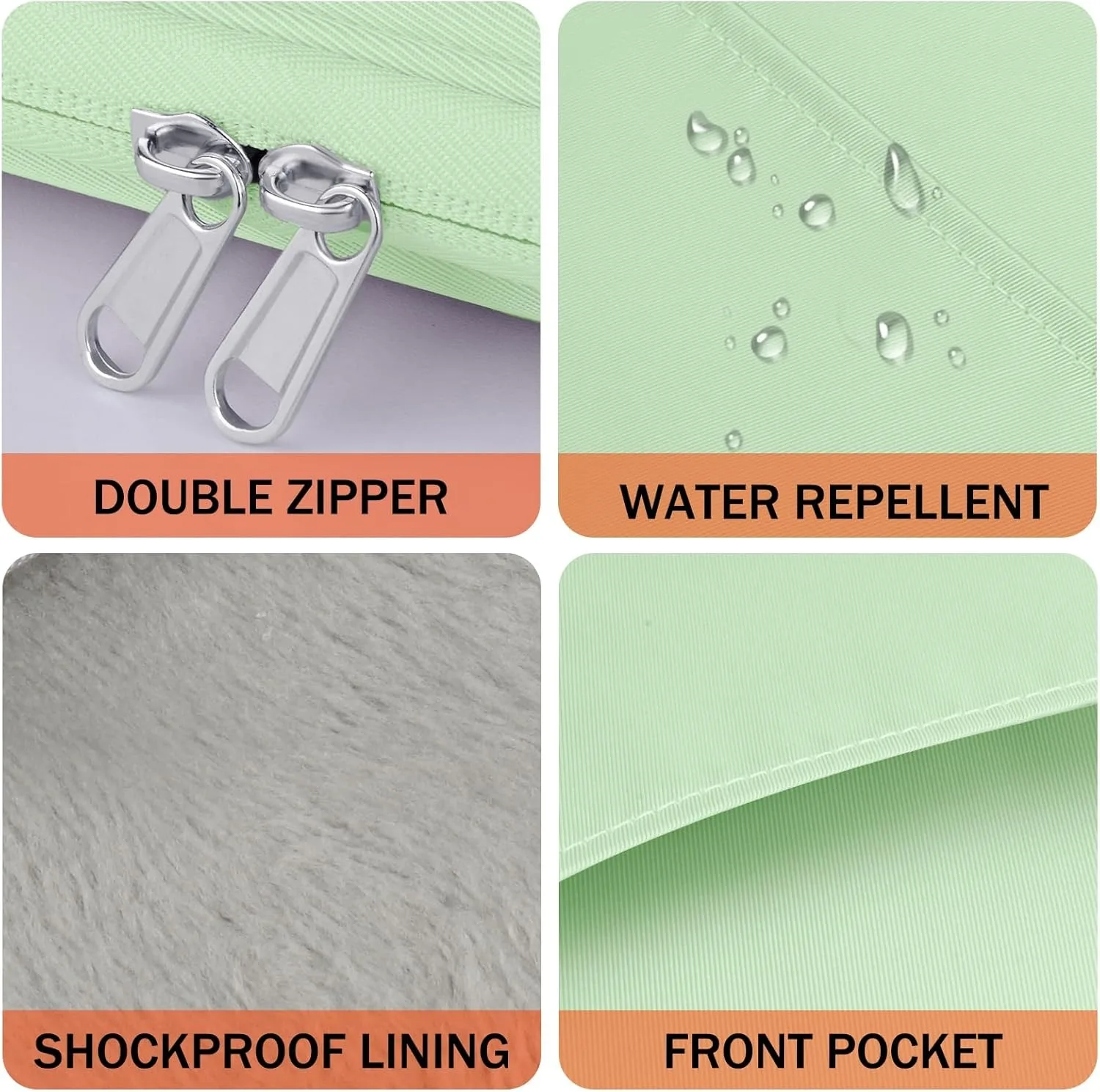 Shockproof Soft Tablet Sleeve with Dual-Way Zippers