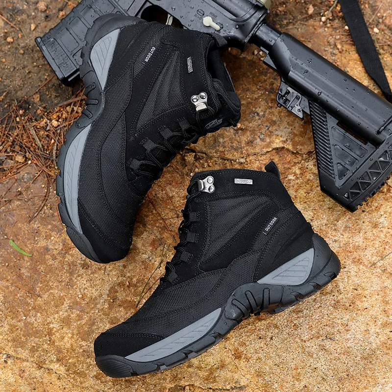 New Spring Autumn Military Boots Outdoor Male Hiking Boots Men Special Force Desert Tactical Combat Ankle Boots Men's Work Boots