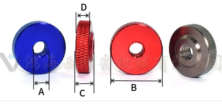 1 Pz M3 M4 M5 M6 M8 M10 Foro Cieco Dado A Mano In Lega Di