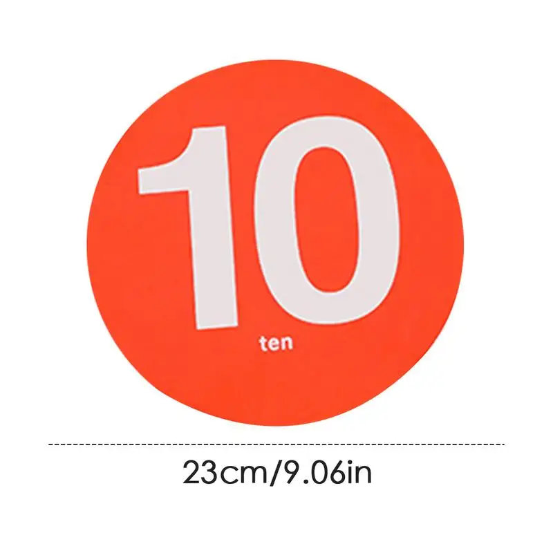 Agility Markers For Football Sports Disc Floor Dots Football Markers 10X Numbered Non-Slip Training Mat Mark Disc