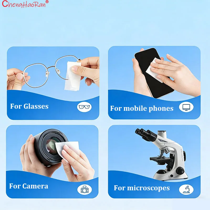 100PCS Individually Packaged Disposable Screen & Lens Cleaning Wipes