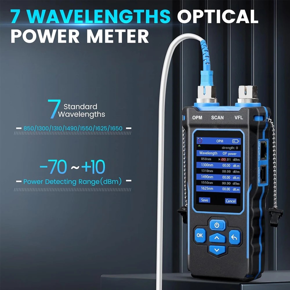 Noyafa NF-8508 Network Cable Tester Ethernet Cable Tracker with OPM VFL PoE Checker Measure Length Wiremap Tester Network Tools 2
