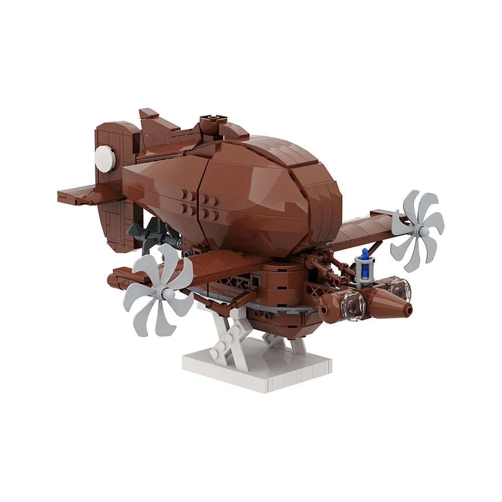 Gobricks Moc Tiger Moth Submarine Boat Model Bricks Flying Airship Subnautica Building Blocks Set Giocattoli Per Bambini Regali