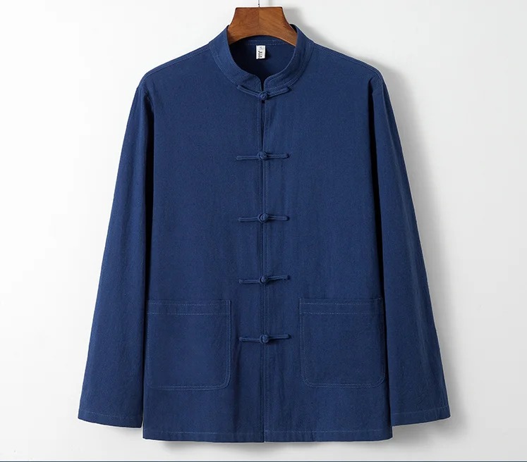 Men's Chinese Style Shirts Traditional Kung Fu Tai Chi Cotton And Linen Tang Suit Uniform Shirt And Blouses Jacket Clothing
