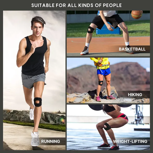 1-Pack Patella Knee Brace Knee Compression Sleeve Support for Women Men Knee Pain Arthritis Pain Workout Knee Guard Knee Pads