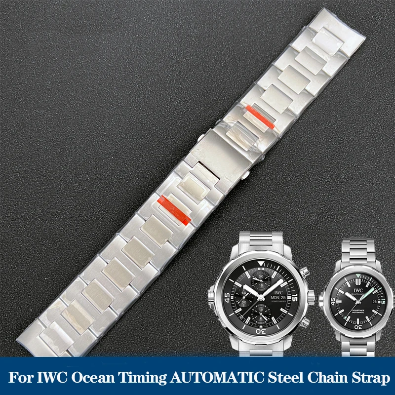 

For IWC Ocean Chronograph High Quality Steel Watchband Chronometer Series AUTOMATIC 2000 Refined Steel Watch Chain Strap 22mm