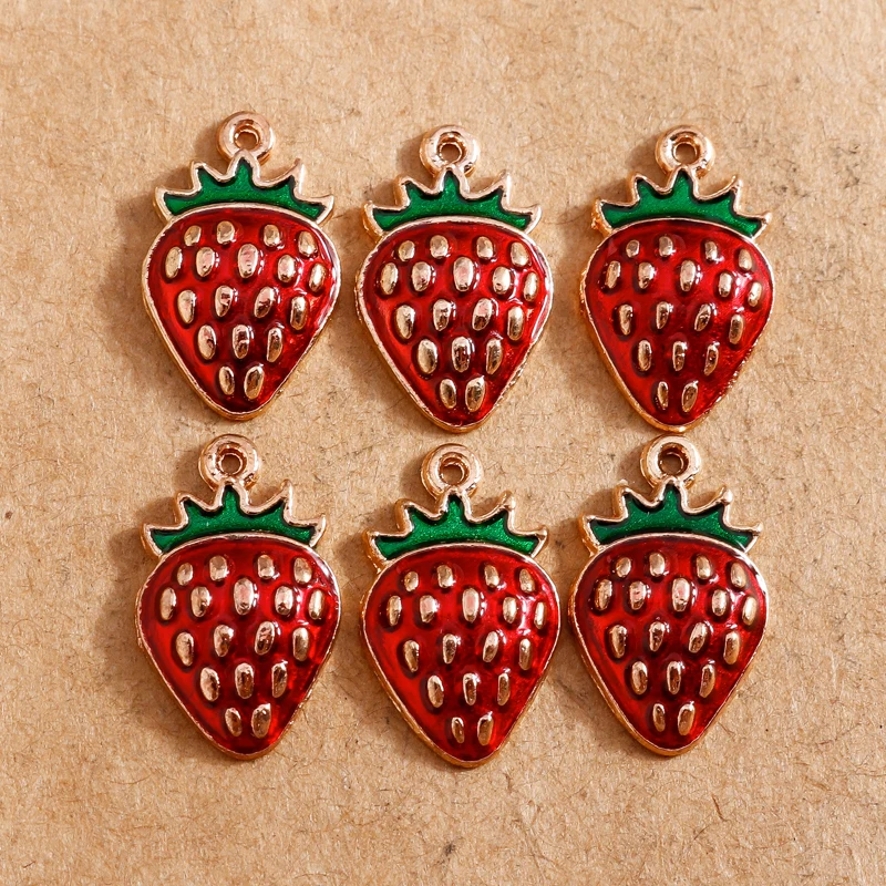 15pcs Enamel Charms Fruit Charms Apple Orange Pendants For Jewelry Making  Supplies DIY Bracelets Necklaces Handmade Accessories