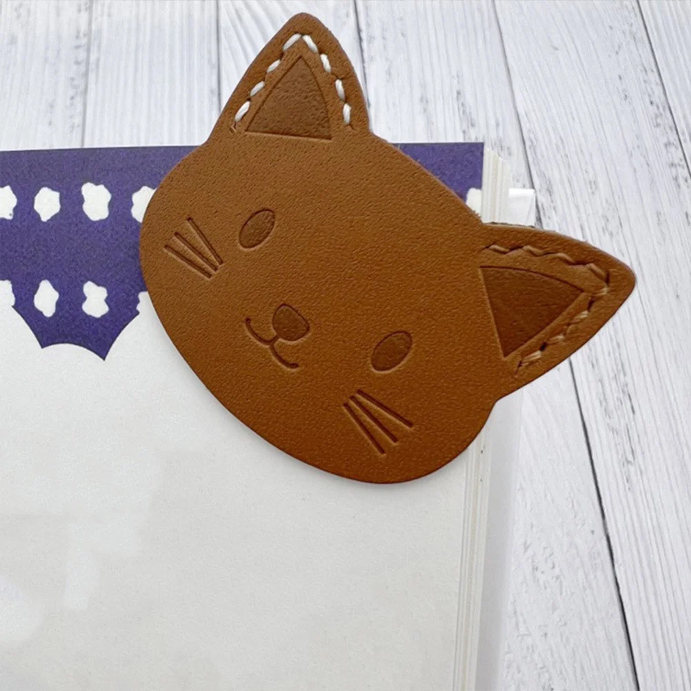 

Leather Cat Bookmark Cute Cat Corner Bookmarks Cartoon Book Mark Cat Page Markers Book Lovers Teachers Students Home