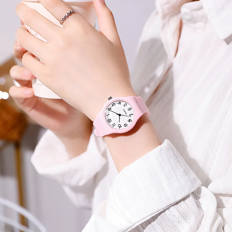 UTHAI C24 Kids's Watch Silicone Strap Boys and Girls Middle School Student Quartz Watches High Beauty Female Fashion Clock 5
