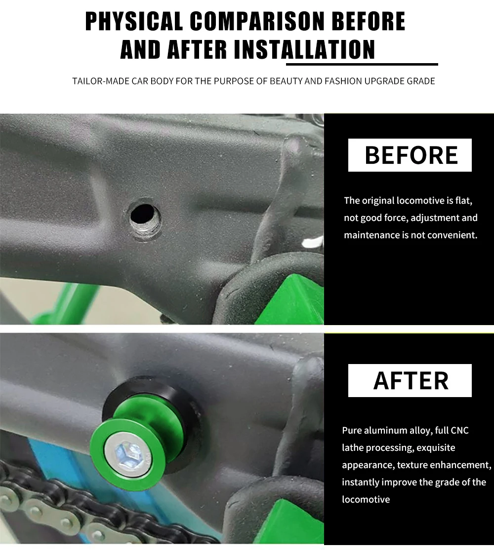 For Kawasaki ZX-6R Motorcycle M8 Swing Arm Spools Sliders ZX6R