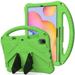 Durable Kids Tablet Case with Stand and Hand Strap - Shockproof 10.4 - inch Cover for S6 lite 2022 2020 (Green)