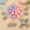 LOFCA 30Pcs Rose Silicone Beads Flower Focal Bead BPA Free Baby Teething Bead DIY Accessories For Pacifier Chain Jewelry Making 3