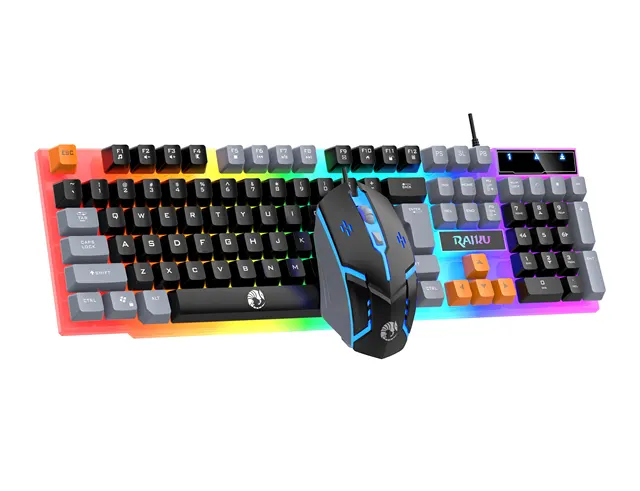 Wired Keyboard And Mouse Set Usb Luminous Mechanical Keyboard And Mouse ...