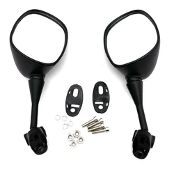 Sport Bike Rearview Mirrors - Sleek Racing Design (Black)