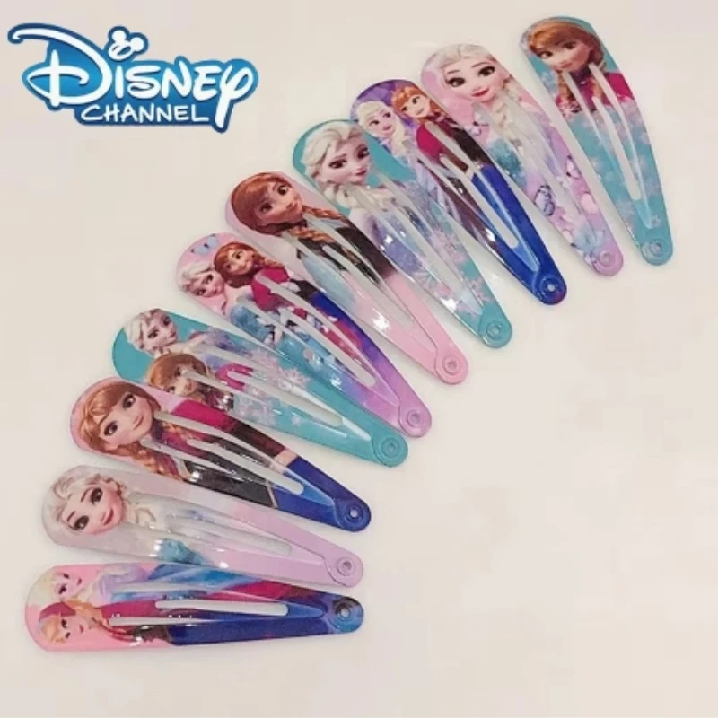 Random 10 pieces Frozen Elsa hair clips for kids cute Disney accessories 4.8 centimeter digital printed hair clips minimum birthday gift