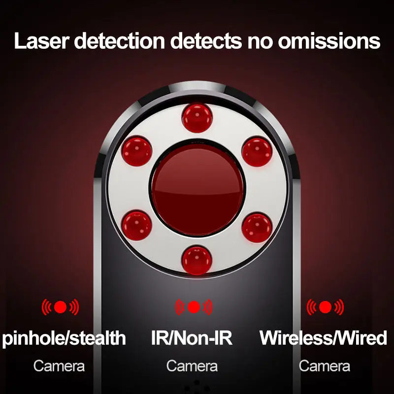 Portable Mini Camera Detector Anti-Candid Camera Detector Hotel Cam Finder Alarm Anti-Candid Infrared Scanner AK400 Scanner