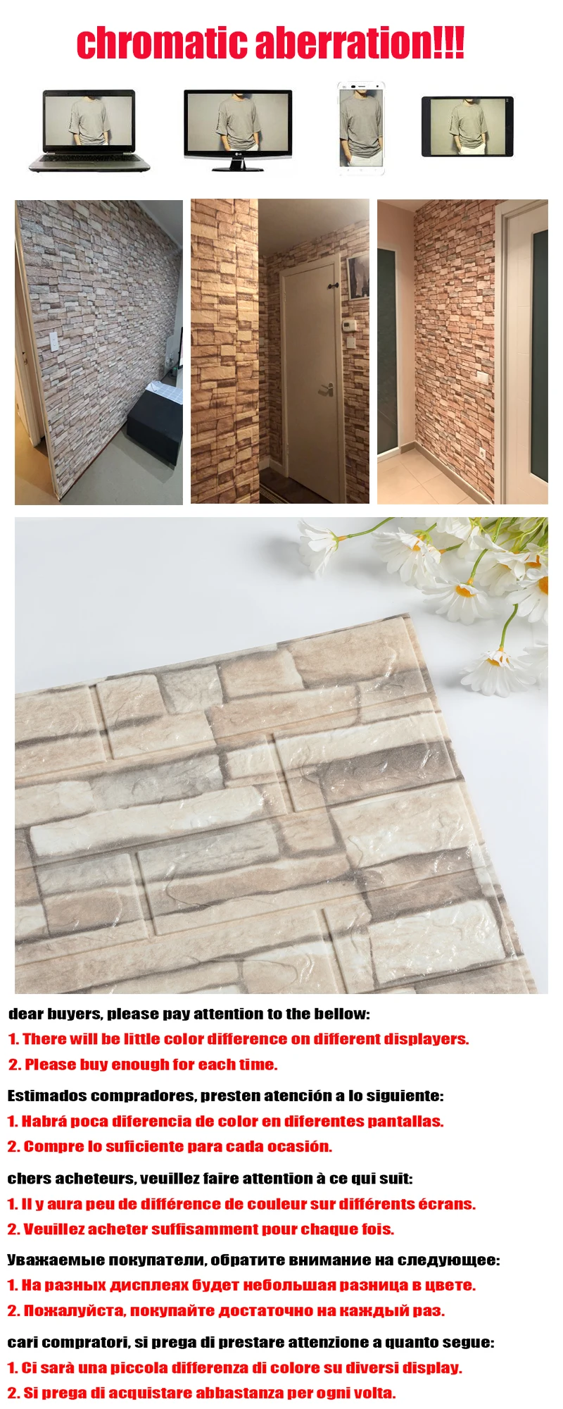 10Pcs Super Sticky Thickened Anti-collision Foam Wallpaper Kids Room Bedroom Self-Adhesive 3D Brick Wall Sticker Home Wall Decor