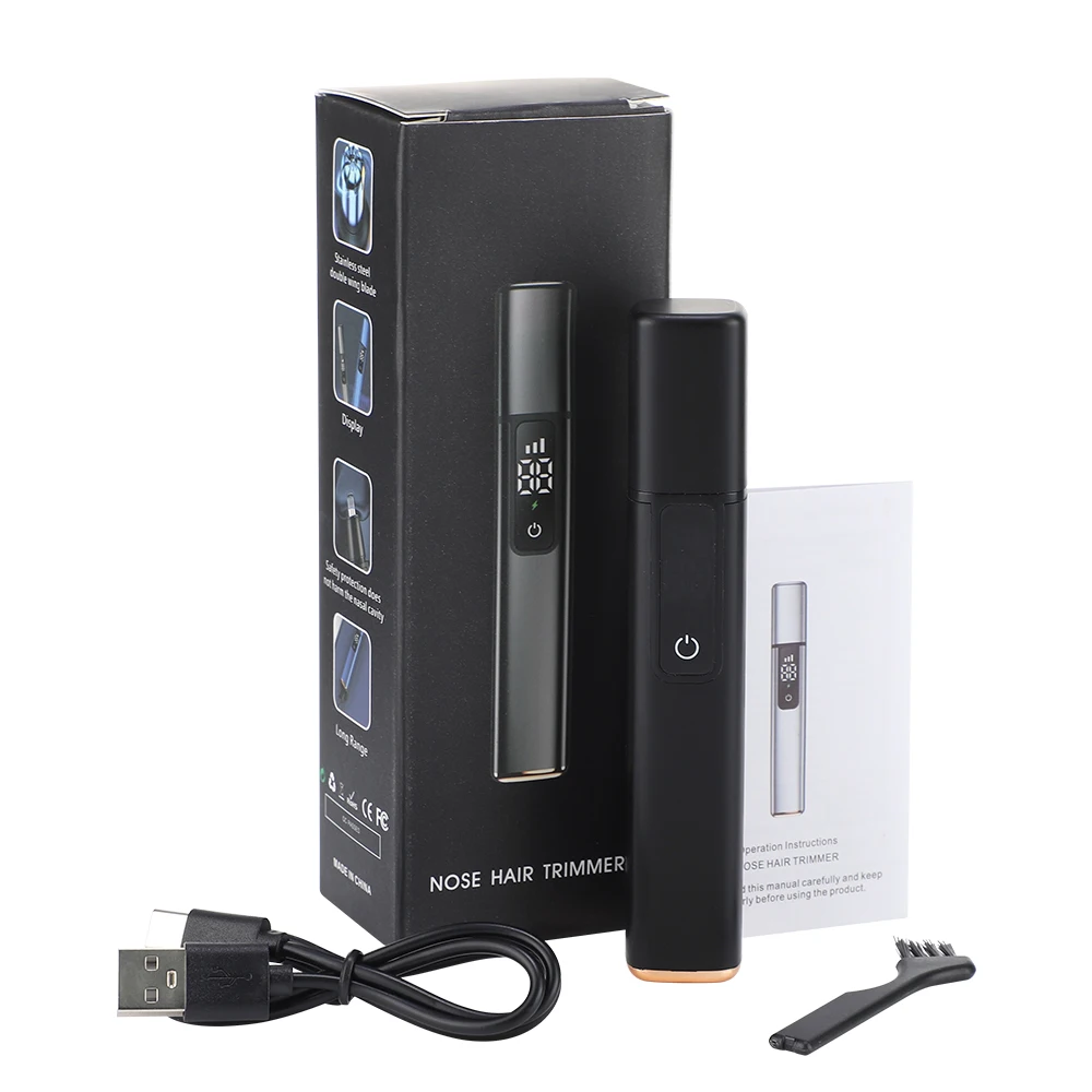 Black Electric Nose Hair Trimmer For Men And Women Available With Low Noise High Torque High Speed Motor Washable Nasal Hair 6