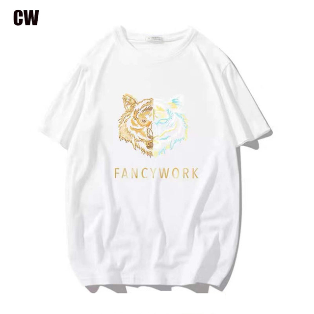 Hot Sale Tiger Print Men's t-Shirt Fashion Spring Summer High Quality Cotton Short Sleeve Clothes Hip Hop Harajuku New Top