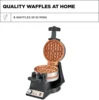 Double Rotating Belgian Waffle Maker, Keto Chaffles Iron with Nonstick PFOA Free Copper Plates for Easy Food Release, Browning C 2
