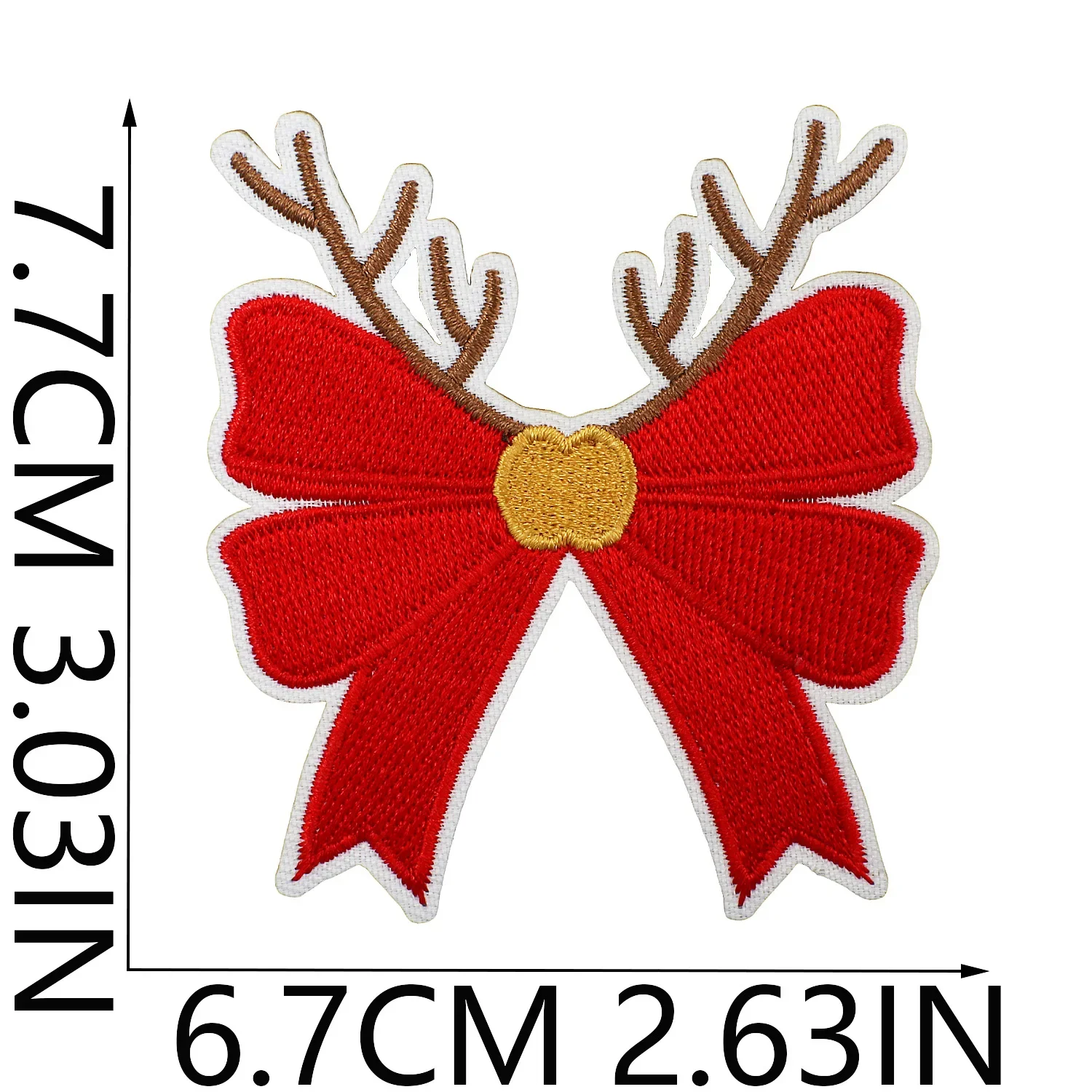 Christmas Bell Bow Biscuits Snowflake 1/10Pcs Bow Embroidery Cloth Stickers Computer Embroidery Clothes Holiday Decoration Patch - Image 5