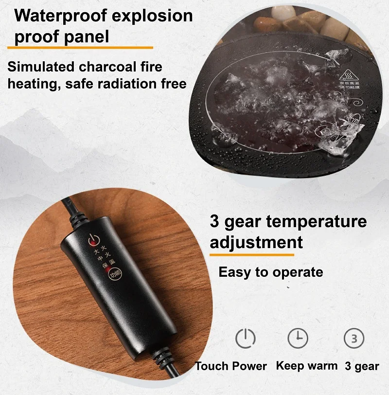 1000W Electric Ceramic Stove For Making Tea Around Stove 3 Gear Steam Tea maker Device Heating Furnace Surround Boiled Tea Maker 5