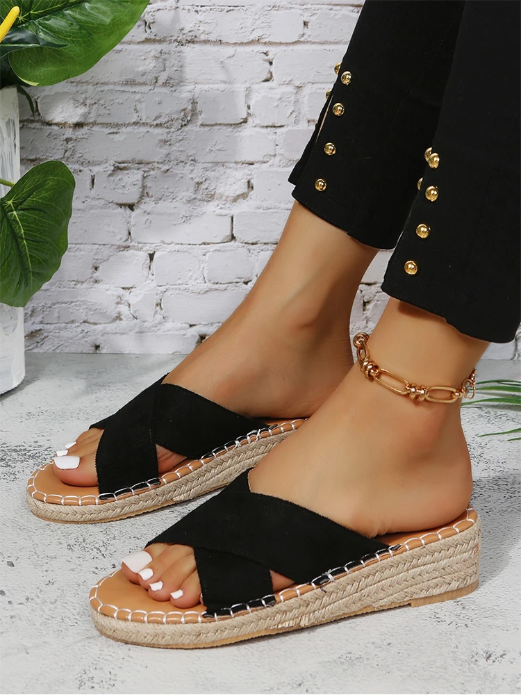 de plataforma con cuña para mujer, chanclas de vestir, sandalias de playa, de con talón descubierto, 2022| | - AliExpress