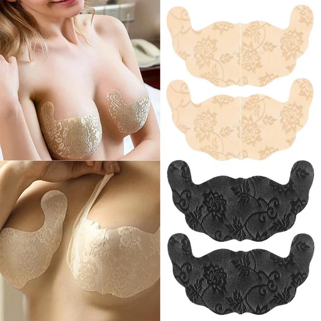 2Pcs Lace Chest Patch Disposable Chest Stickers Self Adhesive Breast Lifter Tape  Push Up Strapless Bra for Women Chest Lifter - AliExpress