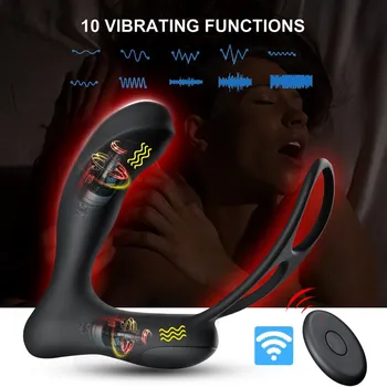 3 in 1 Cock Vibrator Prostate Massager Butt Anal Plug Vibrators Male Masturbator Anal Sex Toys For Men Adult Prostate Stimulator 2
