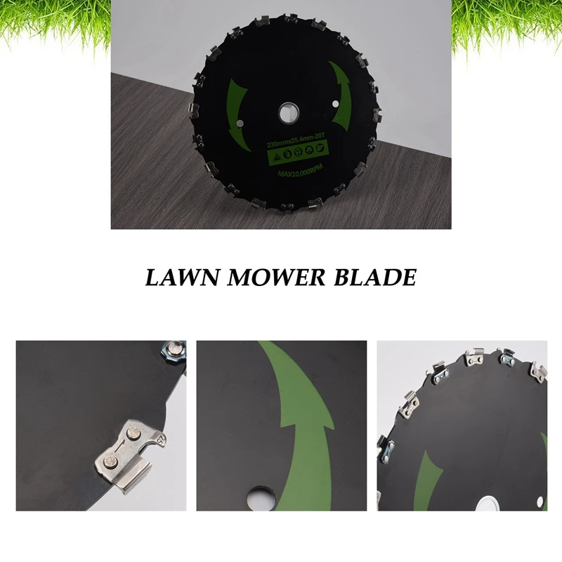 9Inch Chain Saw Tooth Mower Blade Teeth Chainsaw Brush Cutter Grass Heavy Duty For Gas Electric Trimmer Garden 3