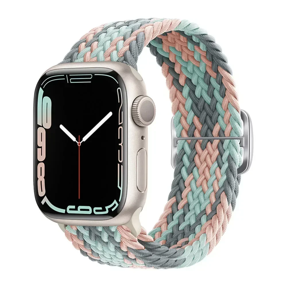 Elastic Braided Nylon Watch Strap - Durable Stretch Loop Bracelet