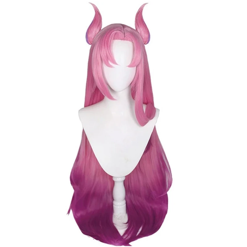 

LOL Star Guardian Kaisa Cosplay Wig Women 100cm Long Straight Mixed Color Synthetic Heat Resistant Wigs