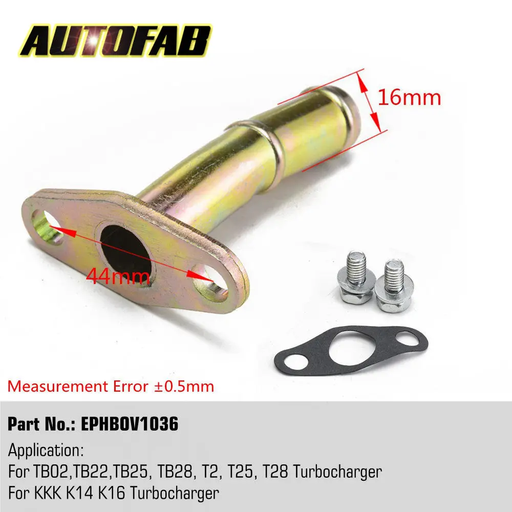 Epman Turbo Oil Drain Return Pipe Kit For Ball Bearing GT25 GT28 GT30 GT35