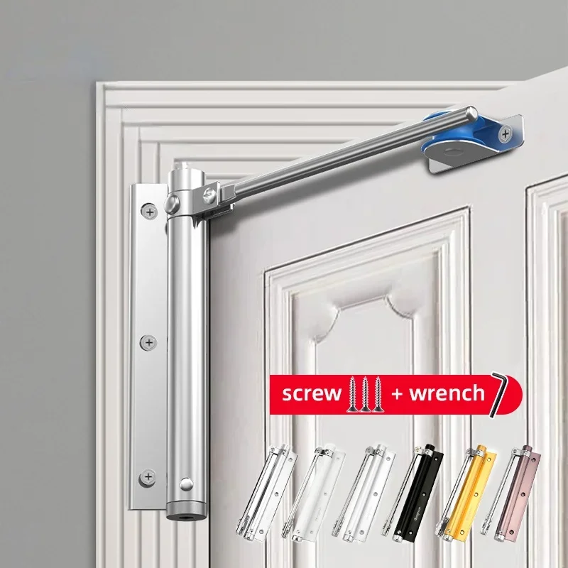 Aluminum Alloy Automatic Door Closer Spring Automatic Door Closing Device Suitable for Many Types of Adjustable Closer
