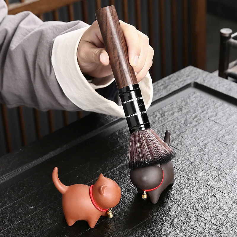 Creative Kitten modeling Ceramic Kung Fu Accessories Purple Clay Tea Set for Pets Cute Cat Raise Tea Fun Home Tea Art Ornaments