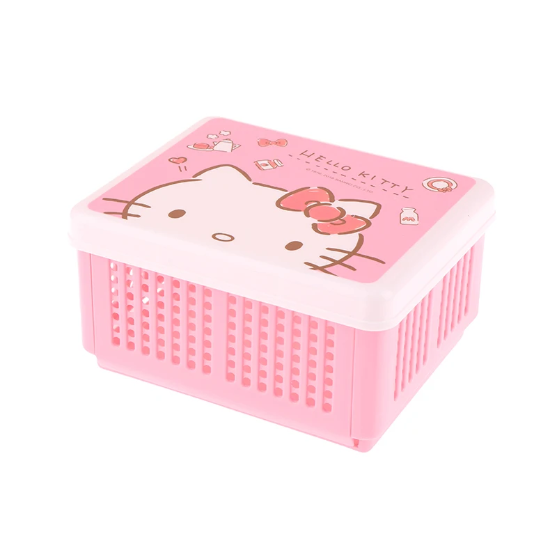 Sanrio Hello Kitty Multipurpose Folding Storage Box Cartoon Desktop Miscellaneous Cosmetics Sorting Box Girl Birthdaty Gifts