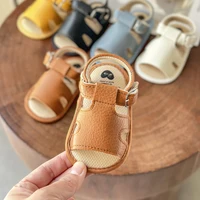 Soft Open Toe Sandals For Baby Boys, Newborn Infant 0-1 Years Old Comfortable Breathable Non Slip Sandals With Hook And Loop Fas 2