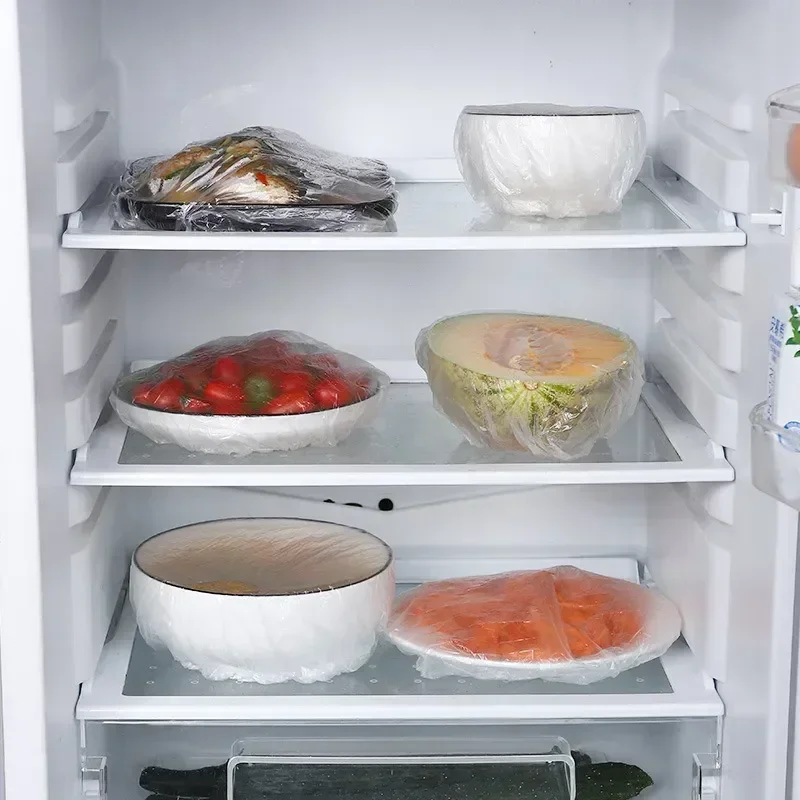 Plastic Wrap Disposable Food Bags Food Cover Plastic Wrap Elastic Cling Film Lid Kitchen Organizer Storage Organization Home Garden