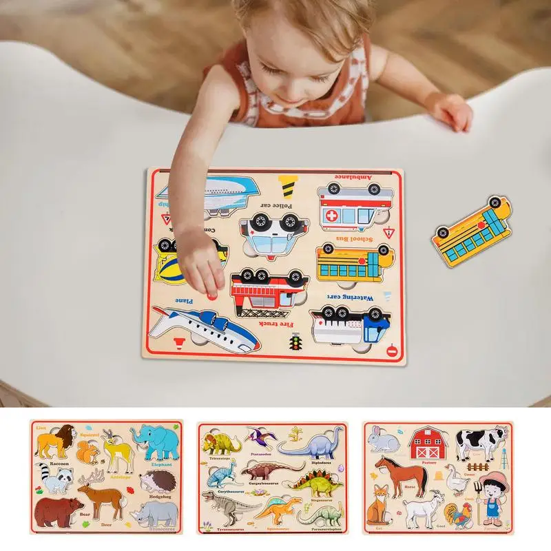 

Wooden Magnetic Puzzle Wooden Art Easel Educational Learning Games Toddler Counting Matching Jigsaw Book For 3 Years Old Boys