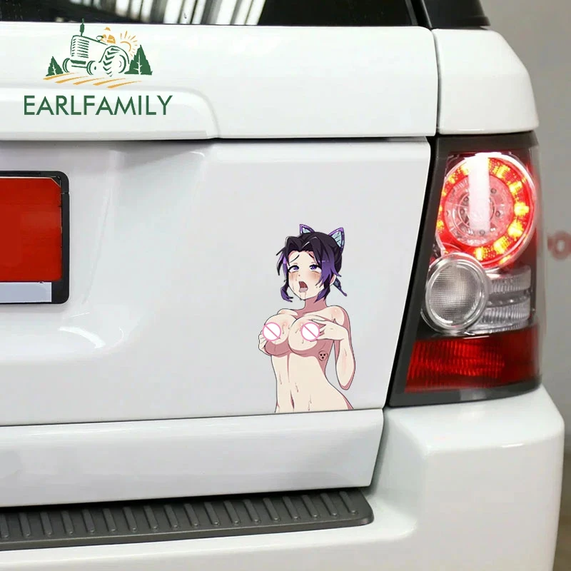EARLFAMILY 13cm car sticker car stickers car body stickers for NSFW Rias Gremory Ahegao Face Car Sticker Anime Hentai Sexy Decal Air Conditioner Laptop Creative JDM Decals