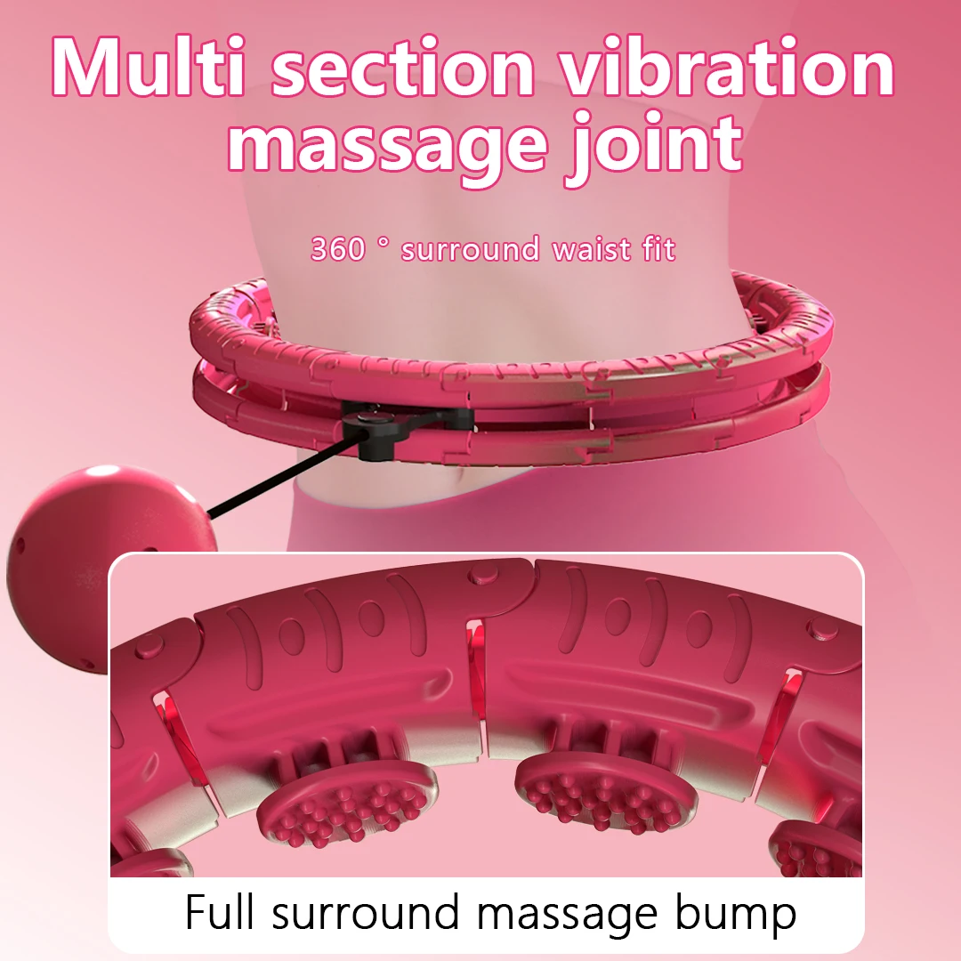 Enhanced Fitness hula Smart Hoop Pro-Level Gym Workouts with Easy-Adjust Weight Size Detachable Segments for Convenient Storage