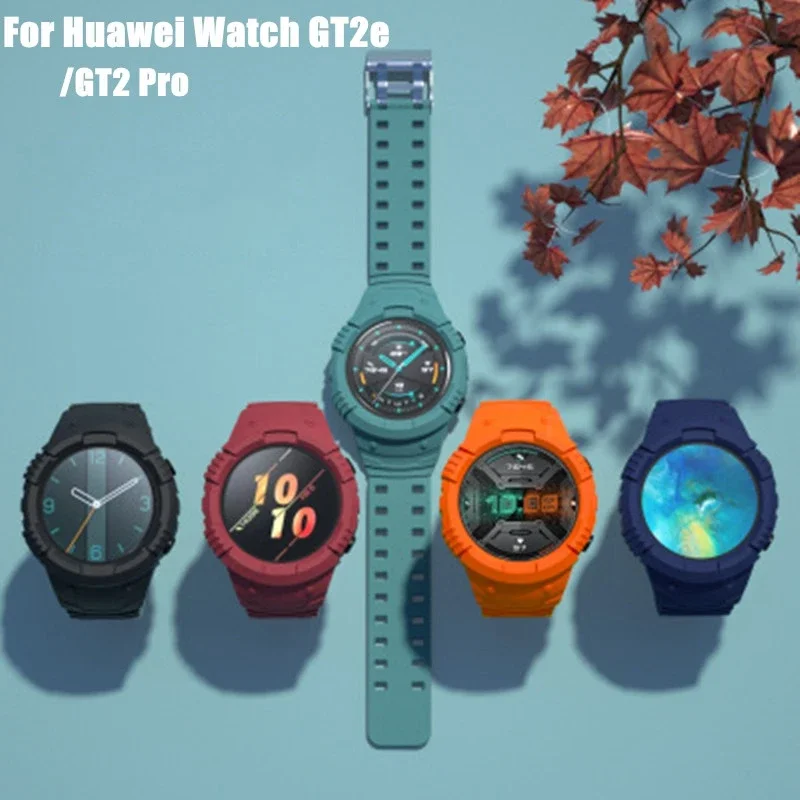 

Silicone Watchband for Huawei 2e GT2 Pro Soft Rubber Bracelet Wrist Strap+Full Cover Case for Huawei GT2 Pro Strap