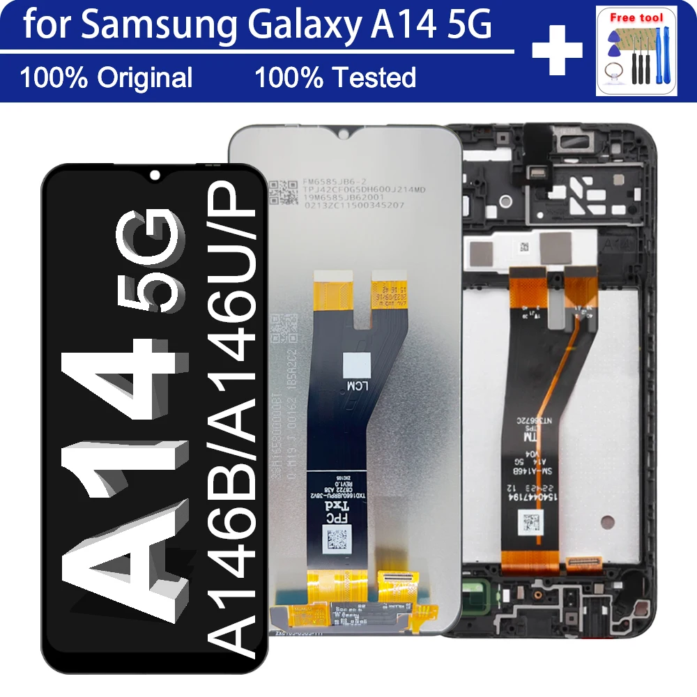 

6.6" Original for Samsung Galaxy A14 5G LCD Display Touch Screen Replacement for Samsung A14 Screen Display A146B A146U A146P