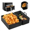 2pcs/Set Silicone Air Fryer Mat AirFryer Baking Pan Mold Reusable Oven Baking Tray Pad Non-stick Tray Air Fryer Accessories