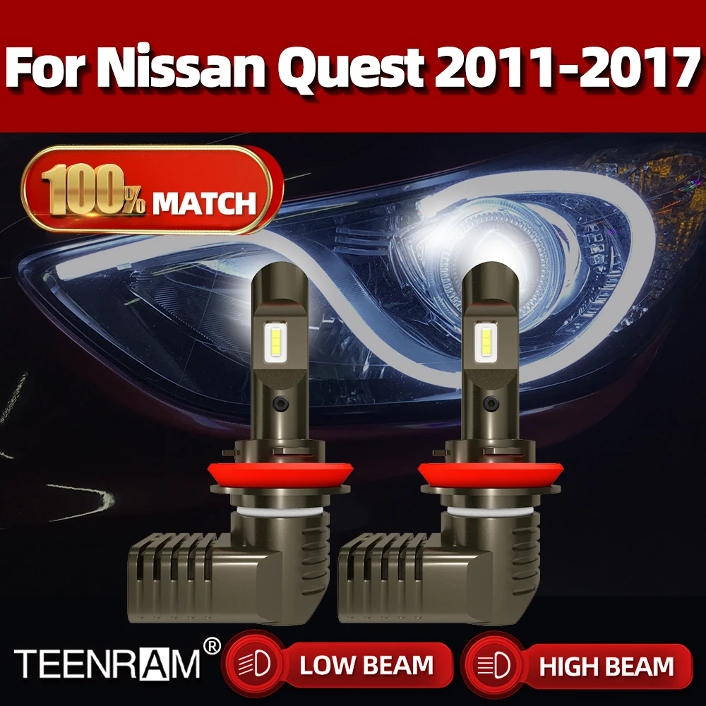 

H11 Canbus LED Headlight 240W 40000LM LED Headlamps Bulbs 6000K Turbo Fog Light For Nissan Quest 2011-2013 2014 2015 2016 2017