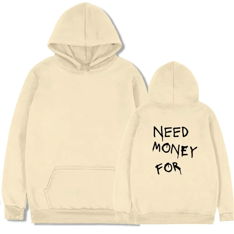 Fleece Warm Hoodies Men Pure Cotton Soft Comfortable Letters Print Y2k Clothes Hooded New in Hoodies Sweatshirts Customize