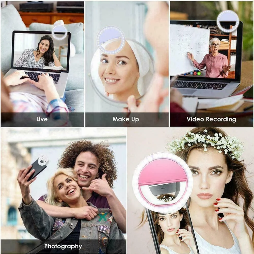 Portable LED Selfie Ring Light for Mobile Phones