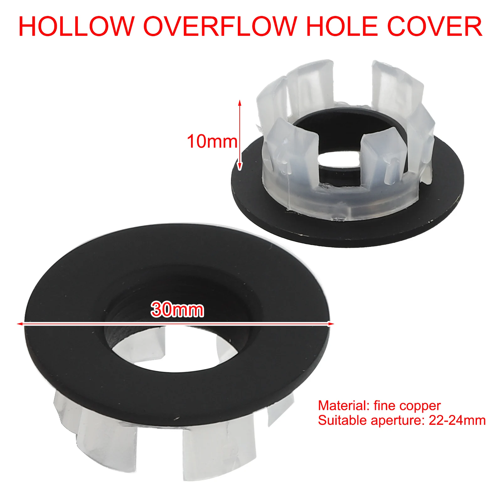 Replacement Brass Made Bathroom Basin Faucet Sink Overflow Cover Black Silver Gold Vintage Bronze With Six-feet  Ring Insert 4