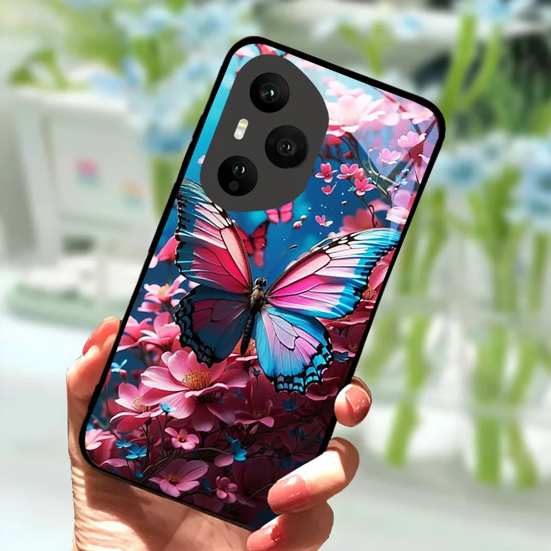Luxurious Tempered Glass Anti-Fall Shockproof Phone Case - Premium Back Cover