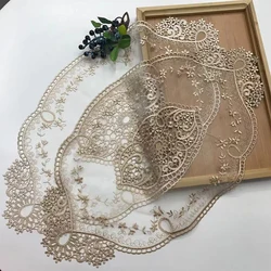 1Pcs European Lace Dining Table Embroidery Craft Placemat Style Lace Insulation Plate Mat Anti-scald Coaster Table pads Decor 1Pcs European Lace Dining Table Embroidery Craft Placemat Style Lace Insulation Plate Mat Anti-scald Coaster Table pads Decor